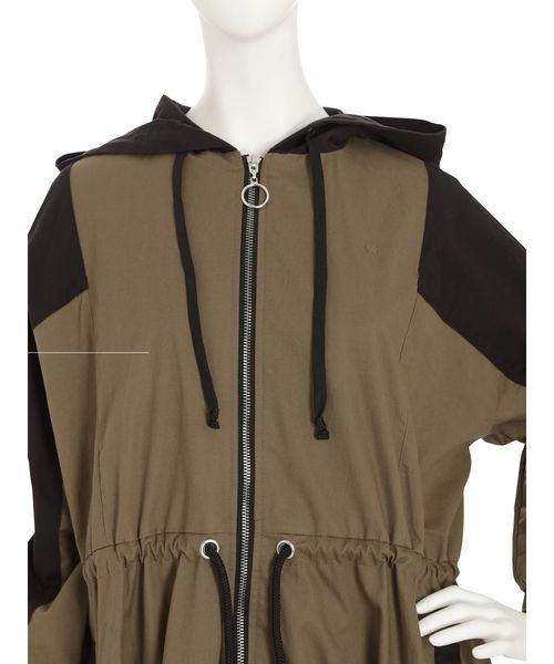 jouetie（ジュエティ）の「2WAY HOODIEワンピース（ワンピース・レディース・ベージュ/レッド/カーキ・MEDIUM）」の4枚目の写真