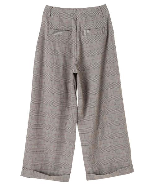 AMERICAN HOLIC（アメリカンホリック）の「・裾折り返しワイドパンツ（その他パンツ・レディース・ブラック/その他5/杢グレー/キャメル/その他8/チェック/ハウンドトゥース/レッド系その他7・M/L）」の18枚目の写真