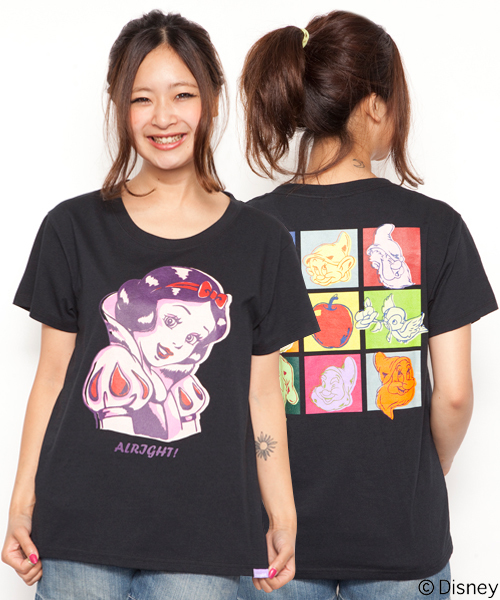 X-girl（エックスガール）の「Disney（ディズニー） / SNOW WHITE POP ART S/S BIG TEE（Tシャツ/カットソー・レディース・ホワイト/ブラック・1/2）」の2枚目の写真