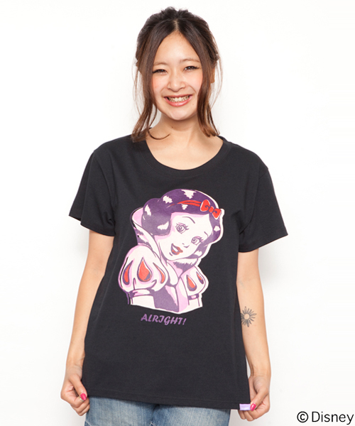 X-girl（エックスガール）の「Disney（ディズニー） / SNOW WHITE POP ART S/S BIG TEE（Tシャツ/カットソー・レディース・ホワイト/ブラック・1/2）」の5枚目の写真