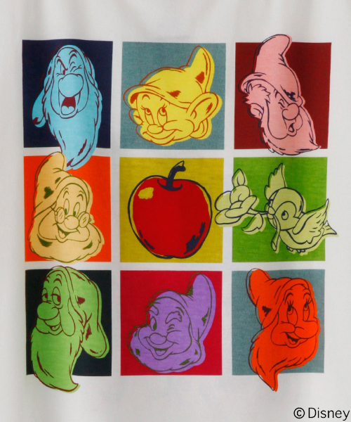 X-girl（エックスガール）の「Disney（ディズニー） / SNOW WHITE POP ART S/S BIG TEE（Tシャツ/カットソー・レディース・ホワイト/ブラック・1/2）」の3枚目の写真