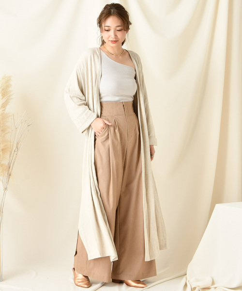 DouDou（ドゥドゥ）の「リネンガウン（その他アウター・レディース・ベージュ/グリーン・FREE）」の15枚目の写真