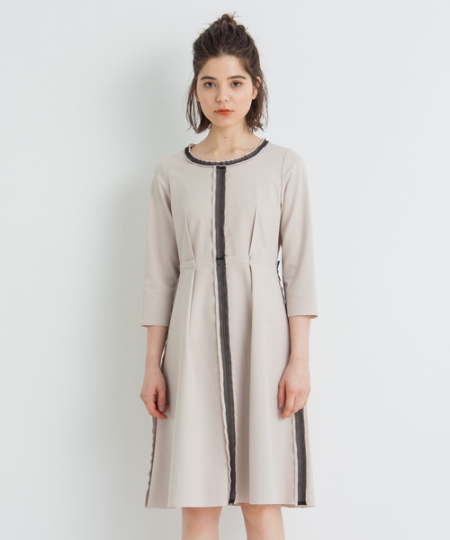 Lanvin En Bleu ランバンオンブルー の シフォントリミングワンピース ワンピース Wear
