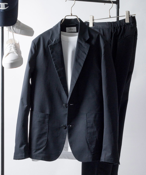 ikka(イッカ)の「SOLOTEX テーラードジャケット(テーラードジャケット)」|ネイビー