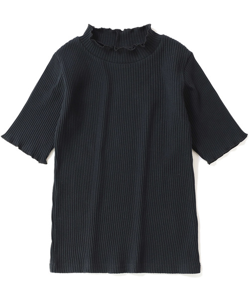 devirock（デビロック）の「リブハーフスリーブTシャツ（Tシャツ/カットソー・キッズ・杢グレー/オフホワイト/イエロー系その他/ピンク系その他/レッド系その他/ブラック・100cm/110cm/120cm/130cm/140cm/150cm/160cm）」の15枚目の写真