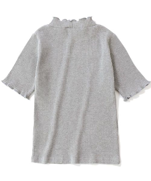 devirock（デビロック）の「リブハーフスリーブTシャツ（Tシャツ/カットソー・キッズ・杢グレー/オフホワイト/イエロー系その他/ピンク系その他/レッド系その他/ブラック・100cm/110cm/120cm/130cm/140cm/150cm/160cm）」の20枚目の写真