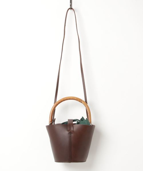 Abahouse Devinette（ドゥヴィネット）の「MUUN　ワンハンドルレザーバッグ（ショルダーバッグ・レディース・ホワイト/ブラウン・FREE）」の4枚目の写真