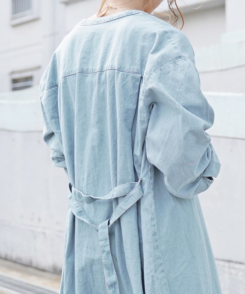 reca(レカ)の「2wayスキッパーデニムシャツワンピース(ワンピース・レディース・ネイビー/サックスブルー/ブルー系その他・M)」の14枚目の写真