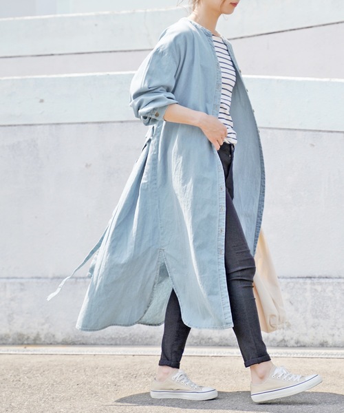 reca(レカ)の「2wayスキッパーデニムシャツワンピース(ワンピース・レディース・ネイビー/サックスブルー/ブルー系その他・M)」の15枚目の写真