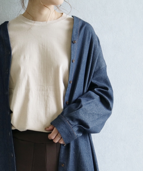 reca(レカ)の「2wayスキッパーデニムシャツワンピース(ワンピース・レディース・ネイビー/サックスブルー/ブルー系その他・M)」の8枚目の写真