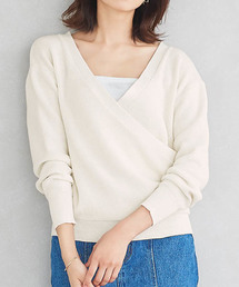 カシュクールサマーニットトップス