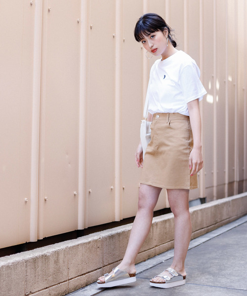 U.S. POLO ASSN.（ユーエスポロアッスン）の「∴WEGO/U.S. POLO ASSN.別注ワンポイントTシャツ（Tシャツ/カットソー・レディース・ピンク/ベージュ/パープル/ホワイト/ブラック/ネイビー/グリーン/パープル系その他/ワイン・FREE）」の17枚目の写真