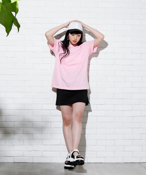 U.S. POLO ASSN.（ユーエスポロアッスン）の「∴WEGO/U.S. POLO ASSN.別注ワンポイントTシャツ（Tシャツ/カットソー・レディース・ピンク/ベージュ/パープル/ホワイト/ブラック/ネイビー/グリーン/パープル系その他/ワイン・FREE）」の16枚目の写真