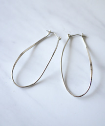 立体デザインフープピアス～楕円～