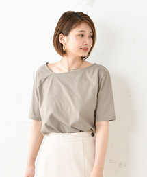 DouDou | アシメネックT(Tシャツ/カットソー)