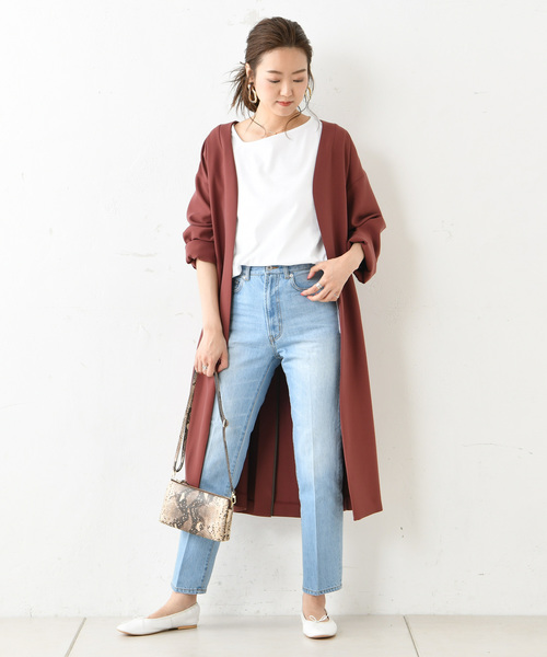 DouDou（ドゥドゥ）の「アシメネックT（Tシャツ/カットソー・レディース・オフホワイト/スミクロ/ベージュ/グレイッシュベージュ・FREE）」の5枚目の写真