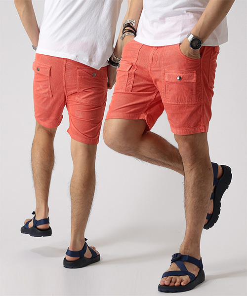 BEAMS(ビームス)の「○BEAMS / S/L コーデュロイ ショーツ(カーゴパンツ・メンズ・オレンジ/ロイヤルブルー/ネイビー・X-LARGE/MEDIUM/SMALL/LARGE)」の3枚目の写真