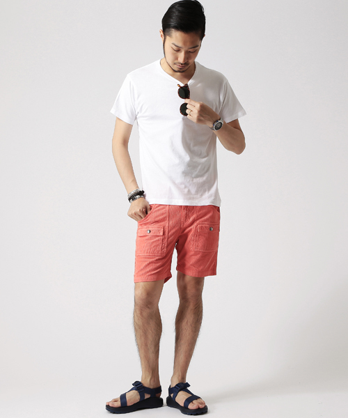 BEAMS(ビームス)の「○BEAMS / S/L コーデュロイ ショーツ(カーゴパンツ・メンズ・オレンジ/ロイヤルブルー/ネイビー・X-LARGE/MEDIUM/SMALL/LARGE)」の12枚目の写真