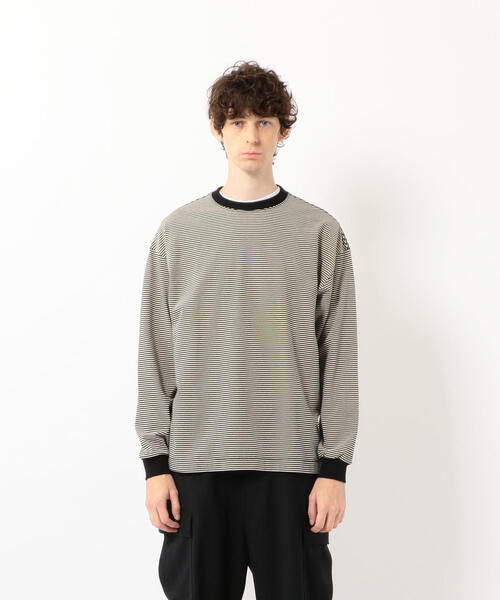 Steven Alan（スティーブンアラン）の「＜Steven Alan＞ LIGHT HI-DENS BORDER RINGER TEE/Tシャツ（Tシャツ/カットソー・メンズ・ダークブラウン/ケリー/ナチュラル・LARGE/SMALL/MEDIUM/X-LARGE）」の4枚目の写真