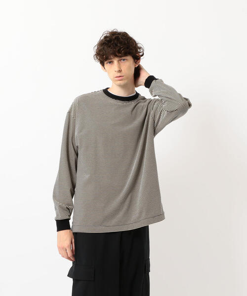 Steven Alan（スティーブンアラン）の「＜Steven Alan＞ LIGHT HI-DENS BORDER RINGER TEE/Tシャツ（Tシャツ/カットソー・メンズ・ダークブラウン/ケリー/ナチュラル・LARGE/SMALL/MEDIUM/X-LARGE）」の18枚目の写真