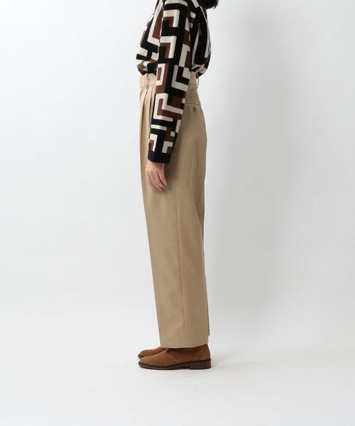 美品！steven alan プリーツカジュアルパンツ ベージュ Steven Alan（スティーブンアラン）の「＜Steven Alan＞COTTON