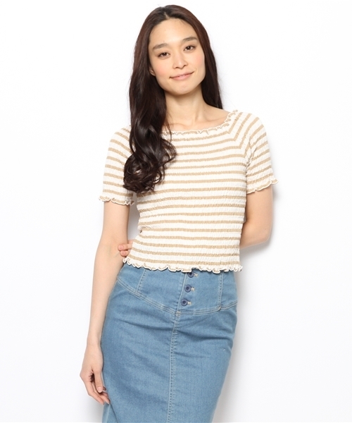 Outlet アウトレット の Who S Who Chico ボーダーシャーリングtops ニット セーター Wear