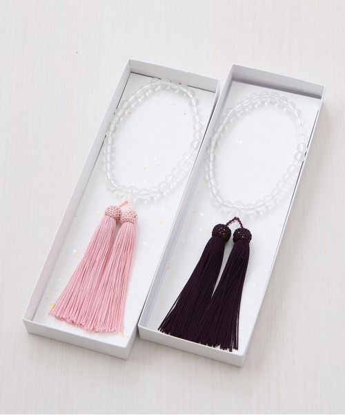 CARETTE（カレット）の「日本製 念珠（女性用） 専用箱付き【喪服用】（その他小物・レディース・パープル/スモークピンク・ONE SIZE）」の6枚目の写真