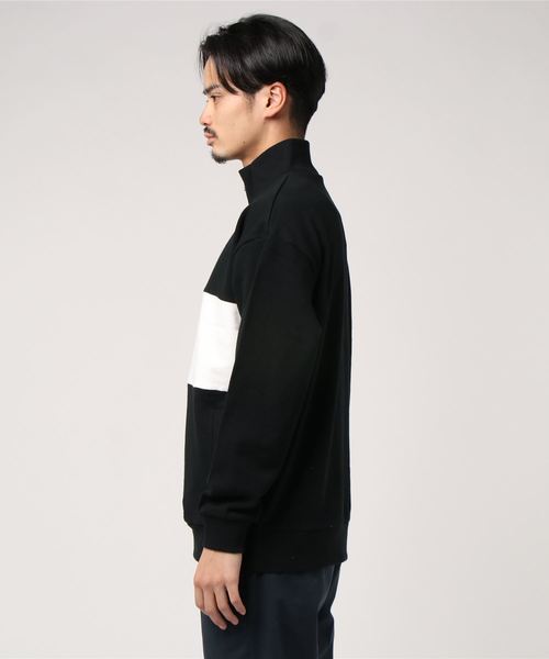 UCLA（ユーシーエルエー）の「UCLA ハーフジップ 切替 トレーナー (M1)（スウェット・メンズ・ホワイト/ブラック/ベージュ・MEDIUM/LARGE/X-LARGE）」の5枚目の写真