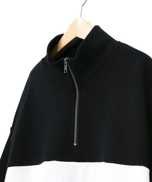 UCLA（ユーシーエルエー）の「UCLA ハーフジップ 切替 トレーナー (M1)（スウェット・メンズ・ホワイト/ブラック/ベージュ・MEDIUM/LARGE/X-LARGE）」の17枚目の写真