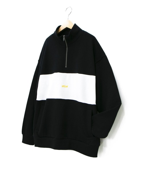 UCLA（ユーシーエルエー）の「UCLA ハーフジップ 切替 トレーナー (M1)（スウェット・メンズ・ホワイト/ブラック/ベージュ・MEDIUM/LARGE/X-LARGE）」の16枚目の写真