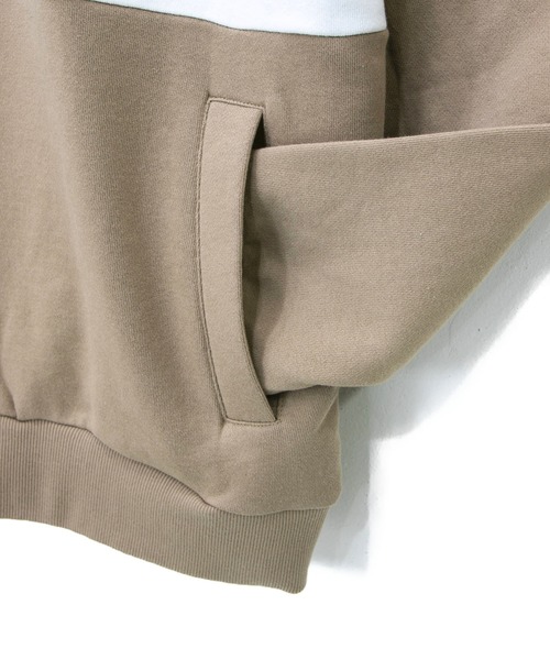 UCLA（ユーシーエルエー）の「UCLA ハーフジップ 切替 トレーナー (M1)（スウェット・メンズ・ホワイト/ブラック/ベージュ・MEDIUM/LARGE/X-LARGE）」の8枚目の写真