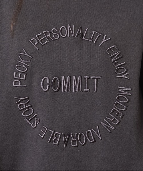 natural couture（ナチュラルクチュール）の「立体ワントーン刺繍裏起毛プルオーバー（スウェット・レディース・ベージュ/オフホワイト/グリーン系その他/スミクロ・FREE）」の11枚目の写真