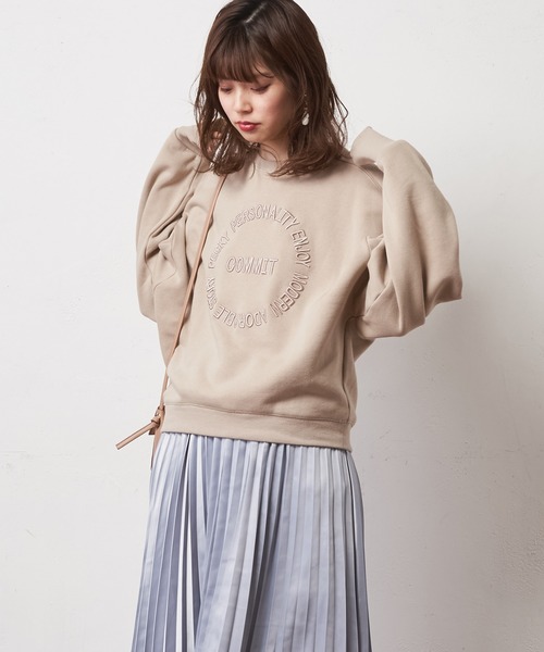 natural couture（ナチュラルクチュール）の「立体ワントーン刺繍裏起毛プルオーバー（スウェット・レディース・ベージュ/オフホワイト/グリーン系その他/スミクロ・FREE）」の13枚目の写真