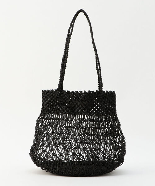 NOLLEY’S(ノーリーズ)の「【BAGMATI/バグマティ】メタリック編みミニバッグ(かごバッグ・レディース・ブラック/シルバー・FREE)」の1枚目の写真