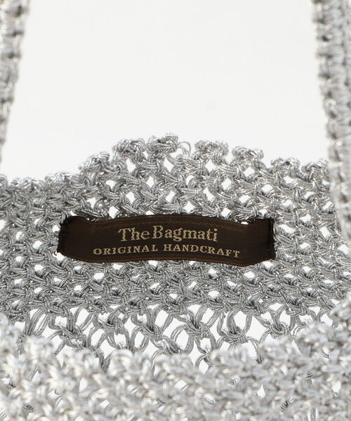 NOLLEY’S(ノーリーズ)の「【BAGMATI/バグマティ】メタリック編みミニバッグ(かごバッグ・レディース・ブラック/シルバー・FREE)」の8枚目の写真