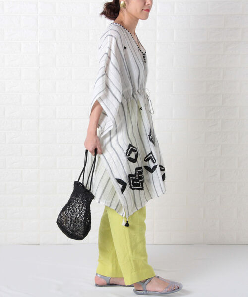 NOLLEY’S(ノーリーズ)の「【BAGMATI/バグマティ】メタリック編みミニバッグ(かごバッグ・レディース・ブラック/シルバー・FREE)」の10枚目の写真