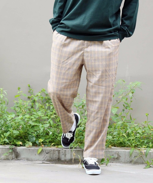Blue Standard (ブルースタンダード)の「【BLUE STANDARD】チェックパンツ ワイドシルエット イージーパンツ仕様(その他パンツ・メンズ・ベージュ/ネイビー/グレー/イエロー・MEDIUM/LARGE/X-LARGE)」の19枚目の写真