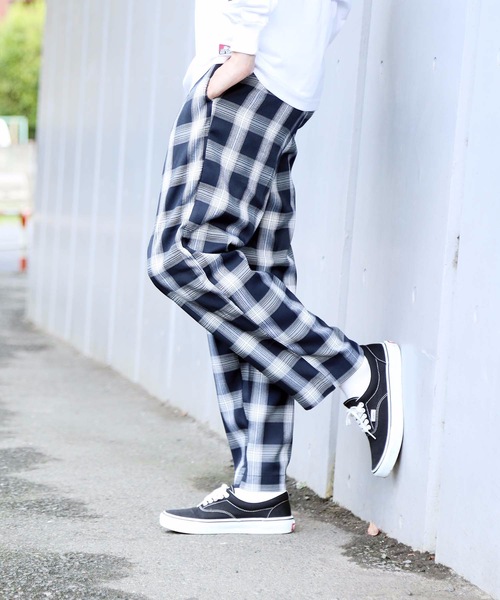 Blue Standard (ブルースタンダード)の「【BLUE STANDARD】チェックパンツ ワイドシルエット イージーパンツ仕様(その他パンツ・メンズ・ベージュ/ネイビー/グレー/イエロー・MEDIUM/LARGE/X-LARGE)」の16枚目の写真