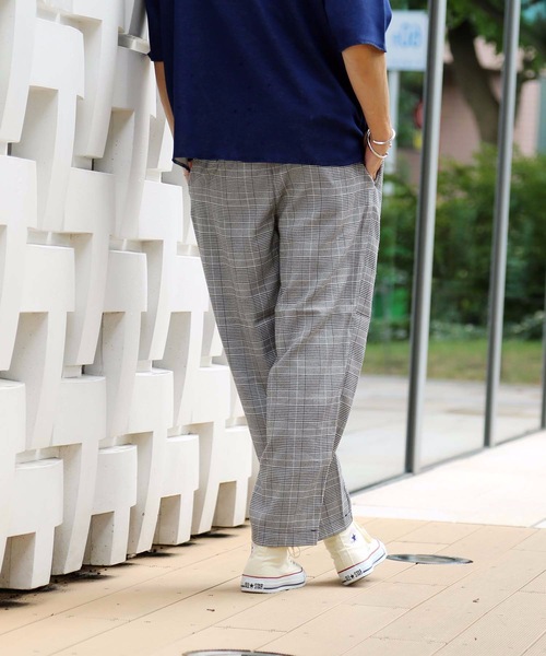 Blue Standard (ブルースタンダード)の「【BLUE STANDARD】チェックパンツ ワイドシルエット イージーパンツ仕様(その他パンツ・メンズ・ベージュ/ネイビー/グレー/イエロー・MEDIUM/LARGE/X-LARGE)」の14枚目の写真