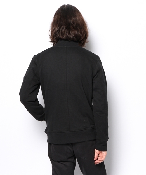 WEGO（ウィゴー）の「WEGO/スウェットMA-1（ミリタリージャケット・メンズ・ブラック/ネイビー/グレー・MEDIUM/LARGE）」の11枚目の写真