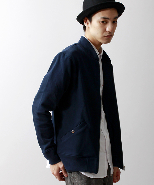 WEGO（ウィゴー）の「WEGO/スウェットMA-1（ミリタリージャケット・メンズ・ブラック/ネイビー/グレー・MEDIUM/LARGE）」の13枚目の写真