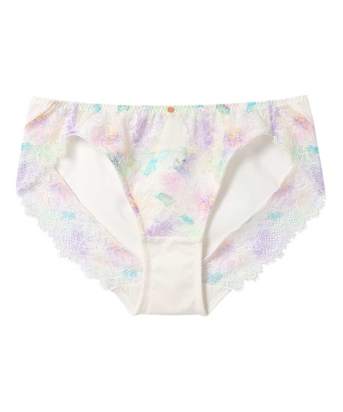 AMPHI（アンフィ）の「AMPHI/シンプル×レース　ショーツ（ショーツ・レディース・ブルー/アイボリー/テラコッタ/チャコールグレー/オレンジ/モスグリーン/コーラルピンク/ネイビー/バーガンディー/ホワイト/マスタード/ライトインディゴブルー/キャメル/ダークグリーン/クリアグリーン/ライトピンク/ライトグレー/ライトパープル/オリーブ/サックスブルー/ベージュ/ブラック/ホワイト×パープル/ミント・MEDIUM/LARGE）」の4枚目の写真