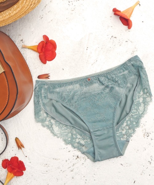 AMPHI（アンフィ）の「AMPHI/シンプル×レース　ショーツ（ショーツ・レディース・ブルー/アイボリー/テラコッタ/チャコールグレー/オレンジ/モスグリーン/コーラルピンク/ネイビー/バーガンディー/ホワイト/マスタード/ライトインディゴブルー/キャメル/ダークグリーン/クリアグリーン/ライトピンク/ライトグレー/ライトパープル/オリーブ/サックスブルー/ベージュ/ブラック/ホワイト×パープル/ミント・MEDIUM/LARGE）」の11枚目の写真