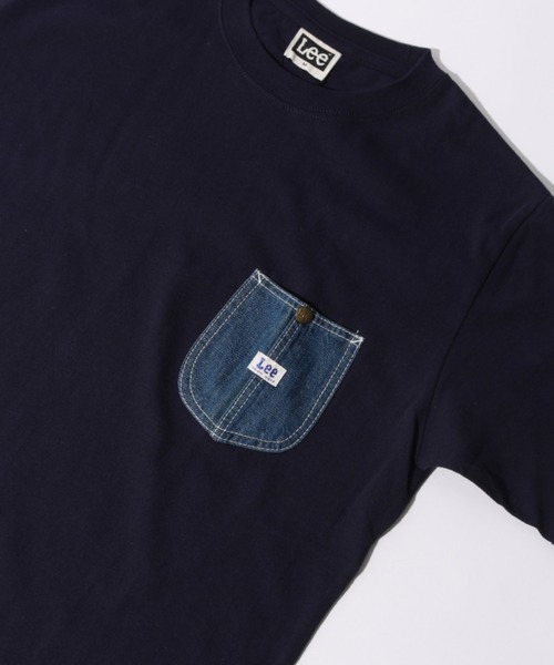 Lee（リー）の「[LEE/リー] デニムポケットTシャツ（Tシャツ/カットソー・メンズ・ベージュ/ネイビー/ホワイト・M/L）」の3枚目の写真