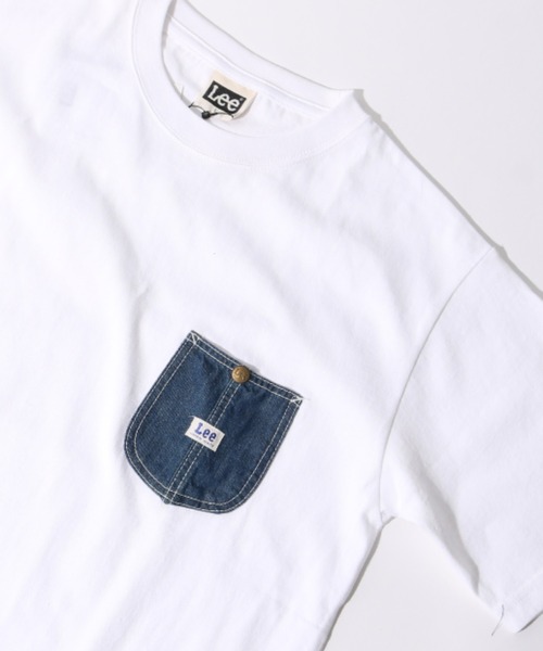 Lee（リー）の「[LEE/リー] デニムポケットTシャツ（Tシャツ/カットソー・メンズ・ベージュ/ネイビー/ホワイト・M/L）」の2枚目の写真