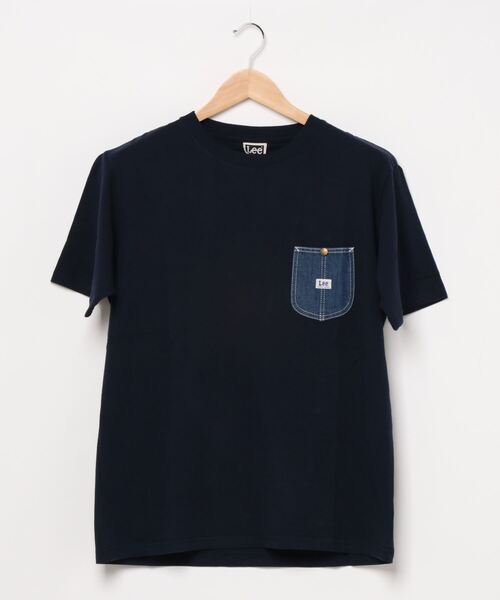 Lee（リー）の「[LEE/リー] デニムポケットTシャツ（Tシャツ/カットソー・メンズ・ベージュ/ネイビー/ホワイト・M/L）」の7枚目の写真