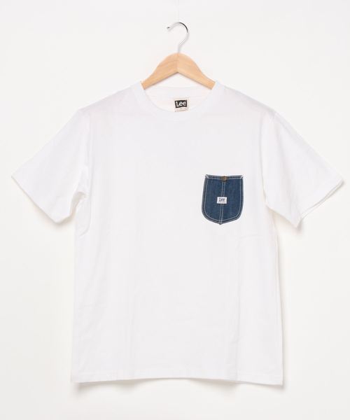 Lee（リー）の「[LEE/リー] デニムポケットTシャツ（Tシャツ/カットソー・メンズ・ベージュ/ネイビー/ホワイト・M/L）」の5枚目の写真