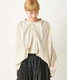 PUAL CE CIN | コットンシルクギャザーブラウス(シャツ/ブラウス)