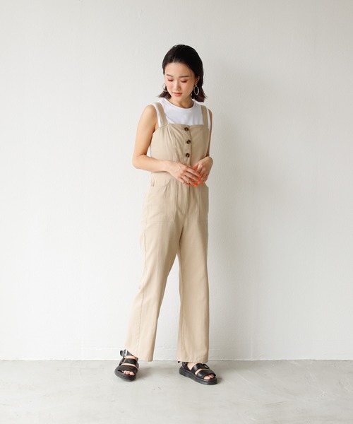 Auntie Rosa Holiday(アンティローザホリデー)の「フロントボタンオーバーオール(サロペット/オーバーオール・レディース・ブラック/モカ/ナチュラル・FREE)」の19枚目の写真