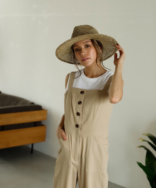 Auntie Rosa Holiday(アンティローザホリデー)の「フロントボタンオーバーオール(サロペット/オーバーオール・レディース・ブラック/モカ/ナチュラル・FREE)」の21枚目の写真